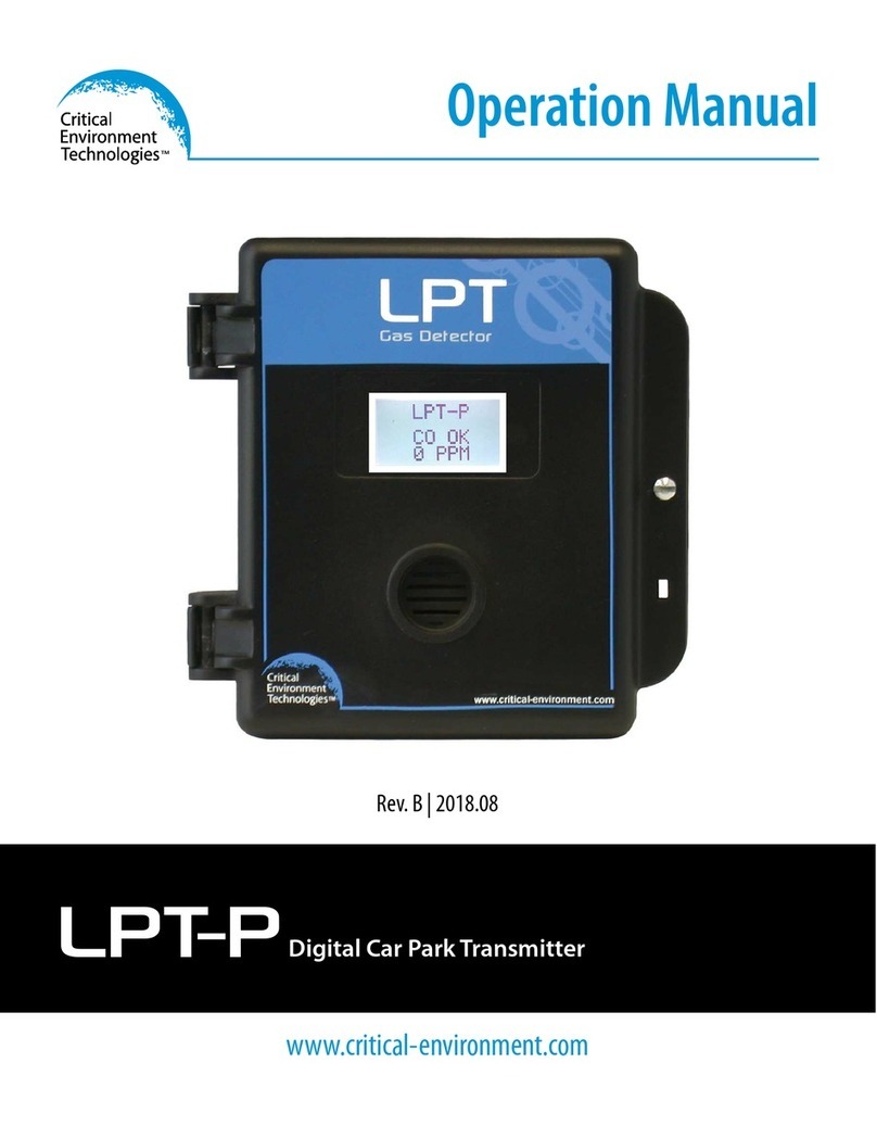Critical Environment Technologies LPT-P Operation manual