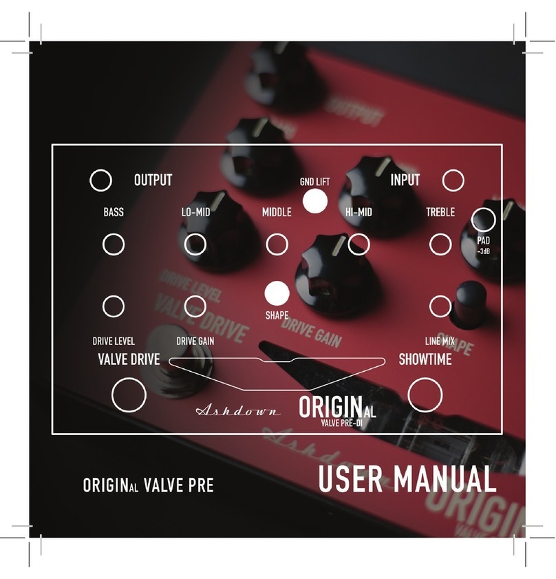 Ashdown OriginAL Valve Pre-DI user manual