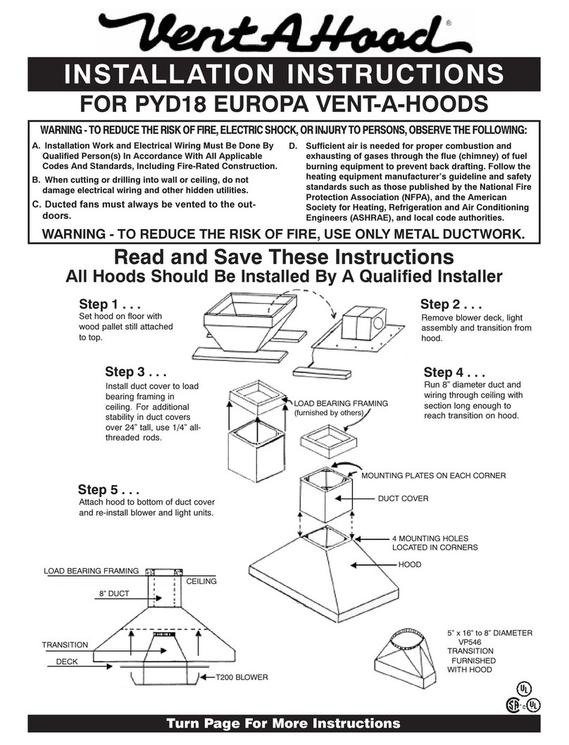 VentAHood PYD18 installation instructions