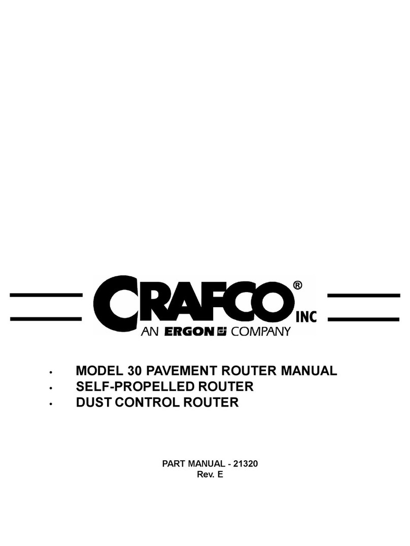 Crafco MODEL 30 PAVEMENT ROUTER parts manual