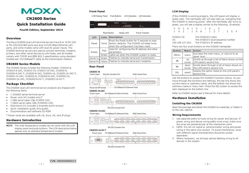 Moxa Technologies CN2610-8 User manual