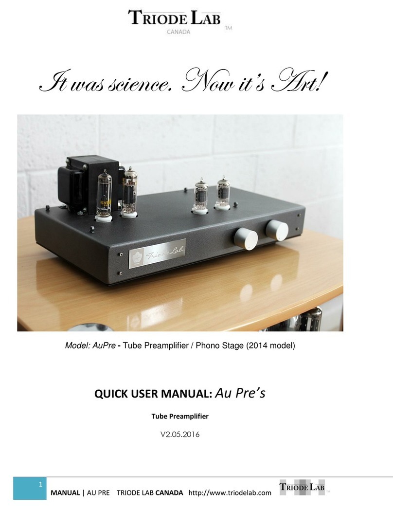 Triode Lab Au Pre Quick user manual