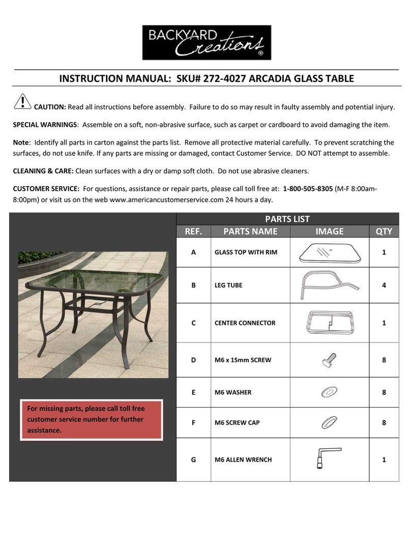 Backyard Creations 272-4027 User manual
