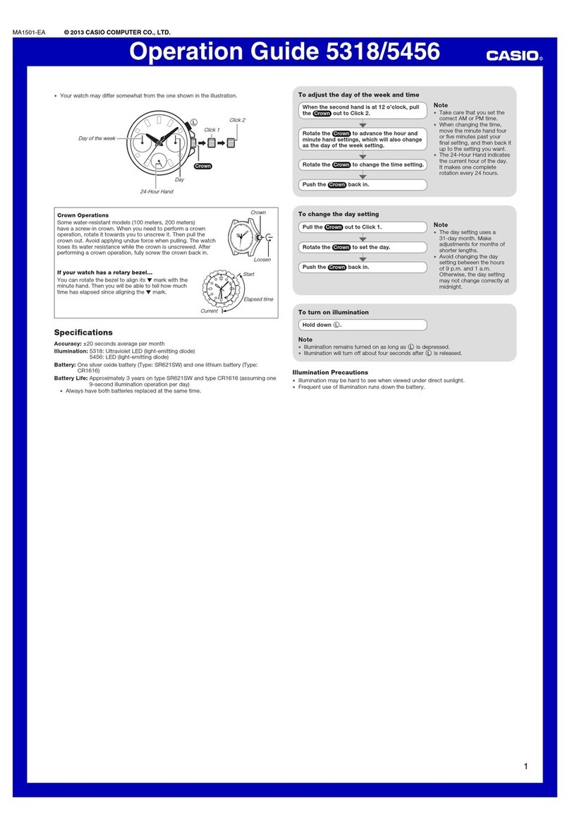 Casio 5456 User manual