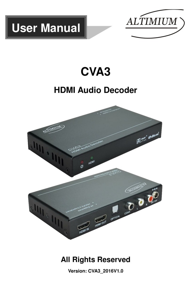 Altimium CVA3 user manual