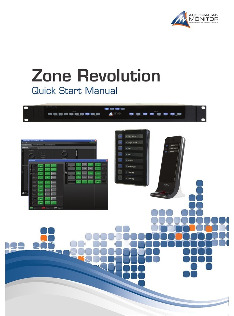 AUSTRALIAN MONITOR Zone Revolution Quick start manual