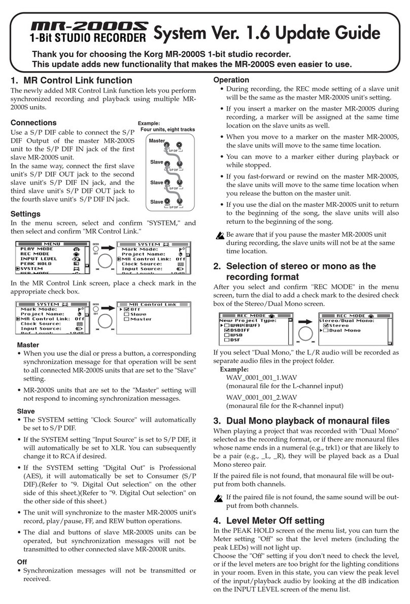 Korg MR-2000S Update guide