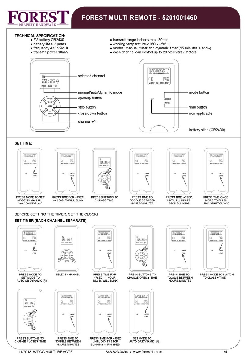 Forest 5201001460 User manual