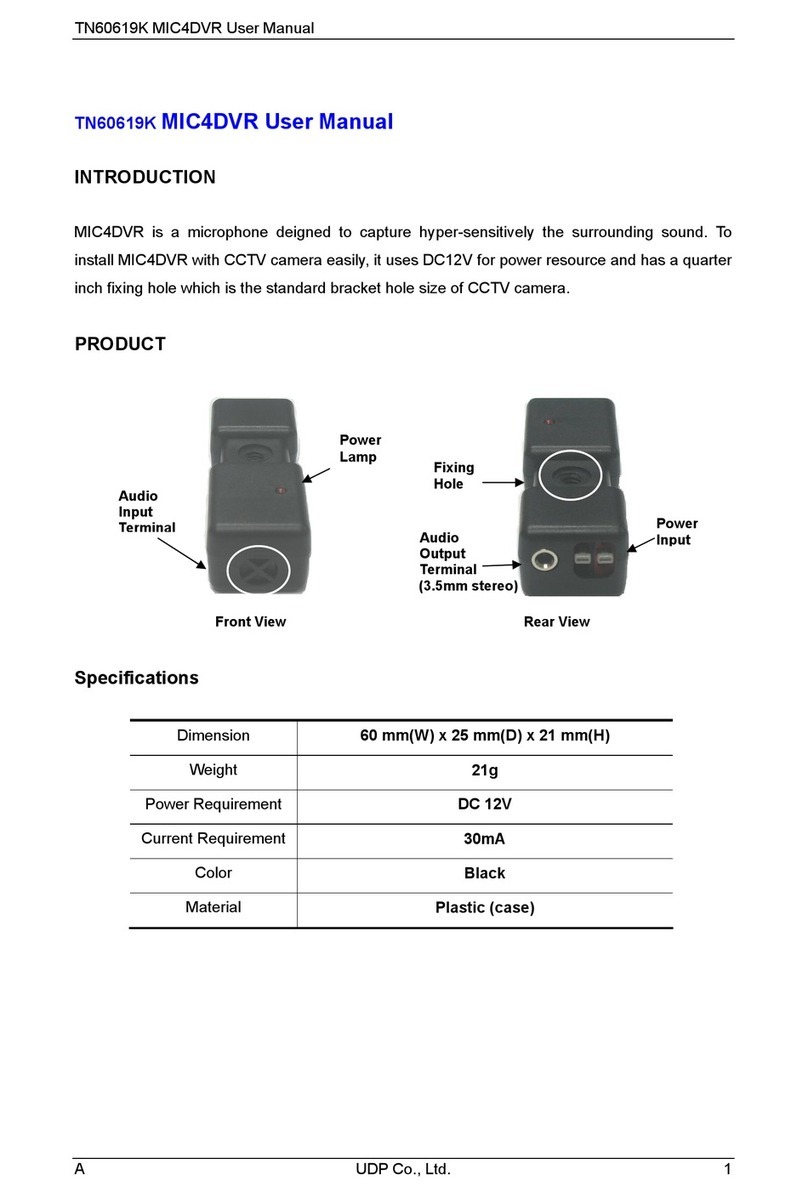 UDP Technology MIC4DVR user manual