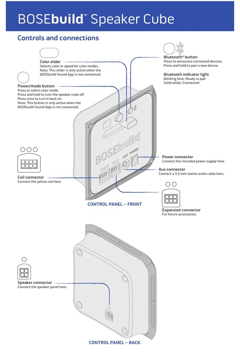 Bose BOSEbuild Speaker Cube User manual