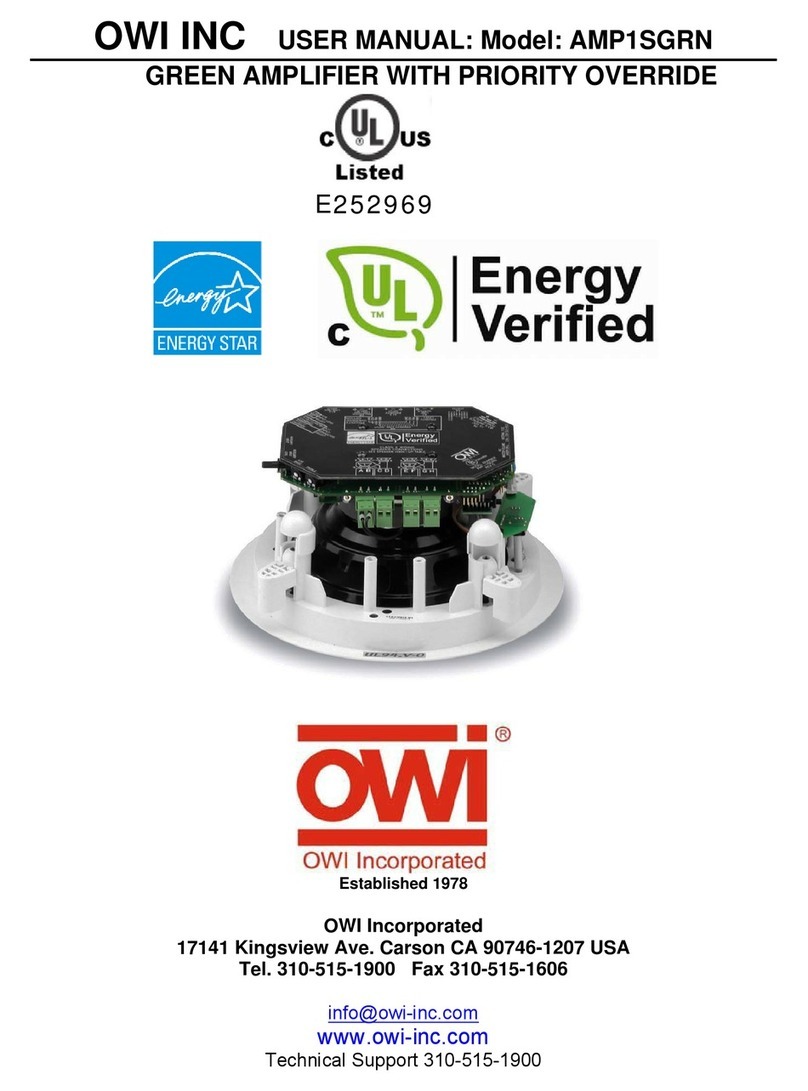 OWI AMP1SGRN user manual