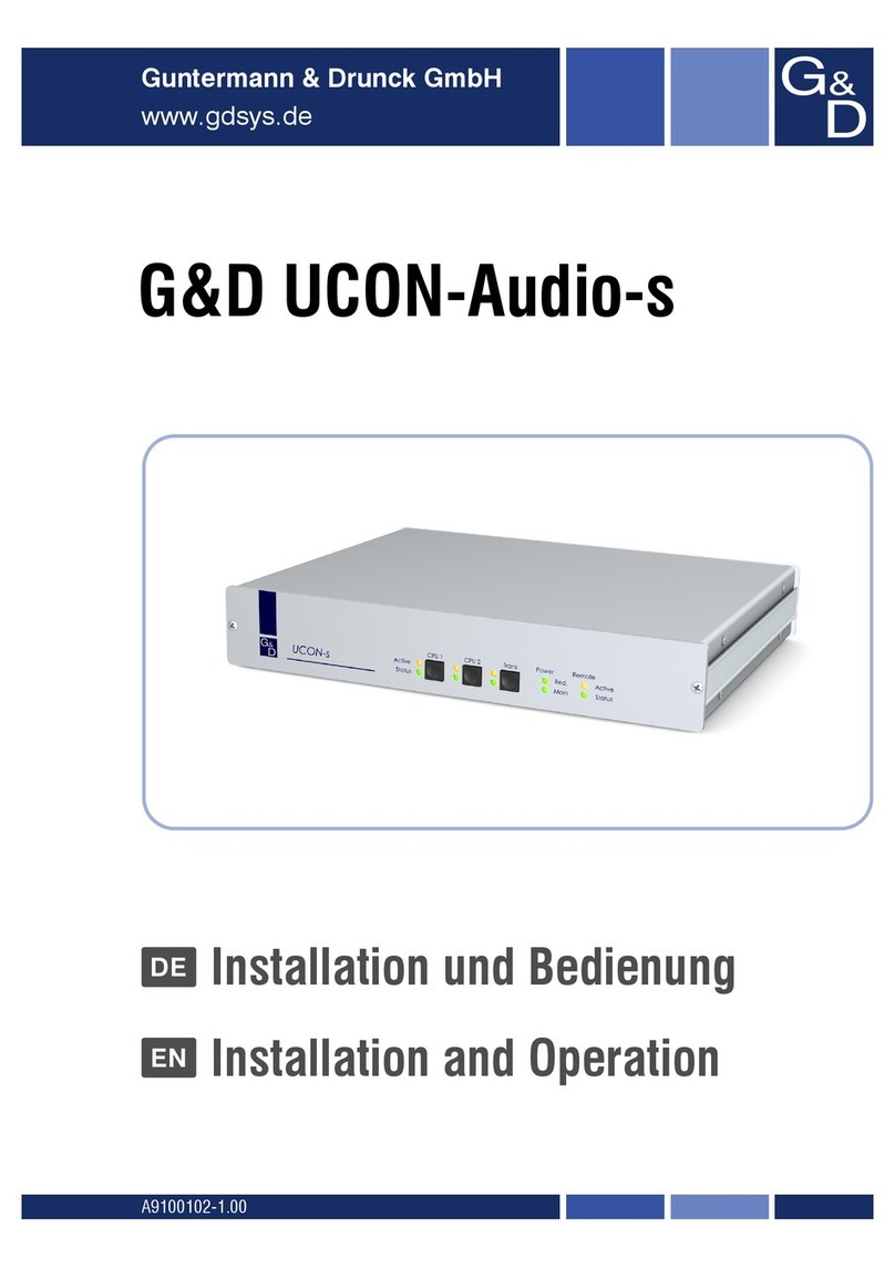 Guntermann & Drunck G&D UCON-Audio-s Owner's manual