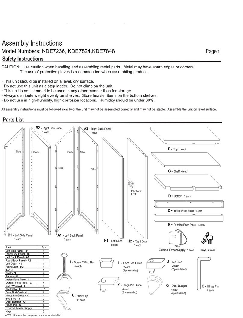Sandusky KDE7824 User manual