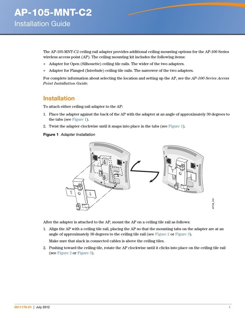 Aruba AP-105-MNT-C2 installation guide