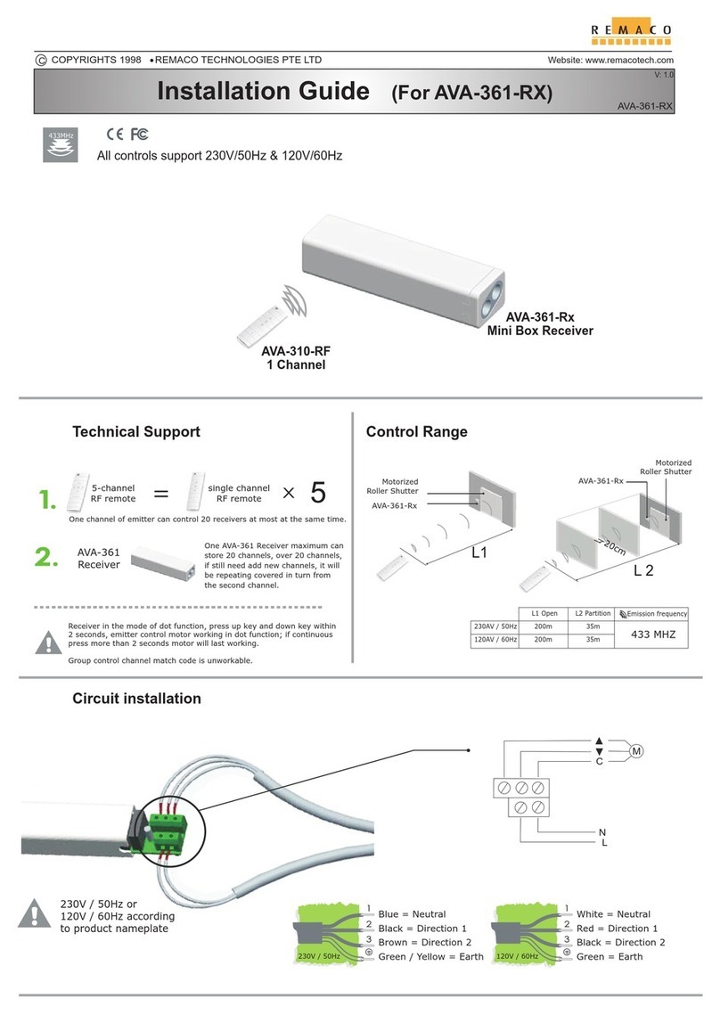 Remaco AVA-361-RX installation guide