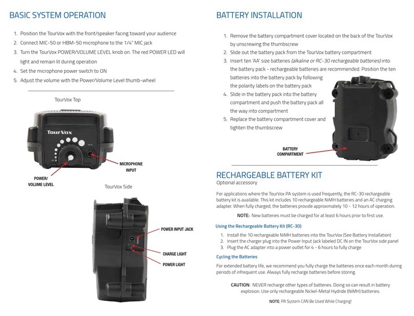 Anchor TourVox Instruction manual