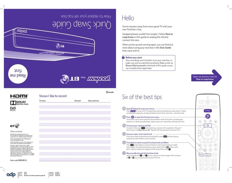 BT YouView+ User manual