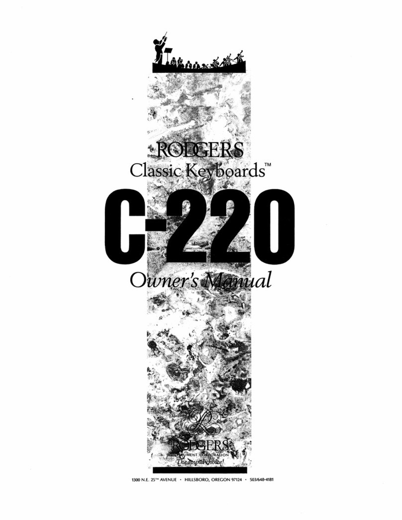 Rodgers Classic Keyboard C-220 owner's manual