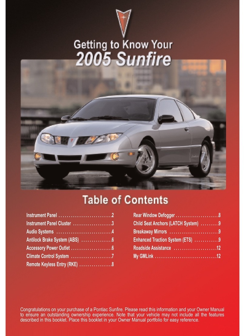 Pontiac 2005 Sunfire Assembly instructions