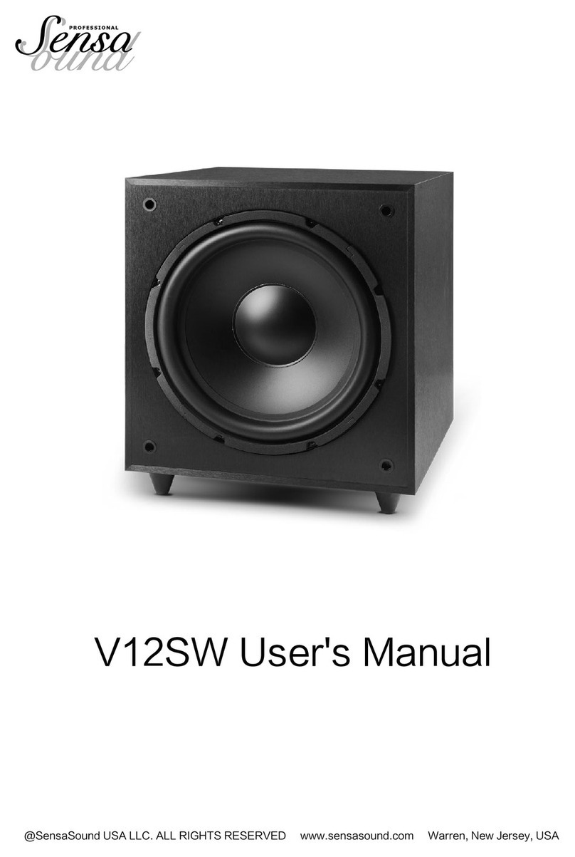 Sensa Sound V12SW user manual Sensa Sound V12SW user manual