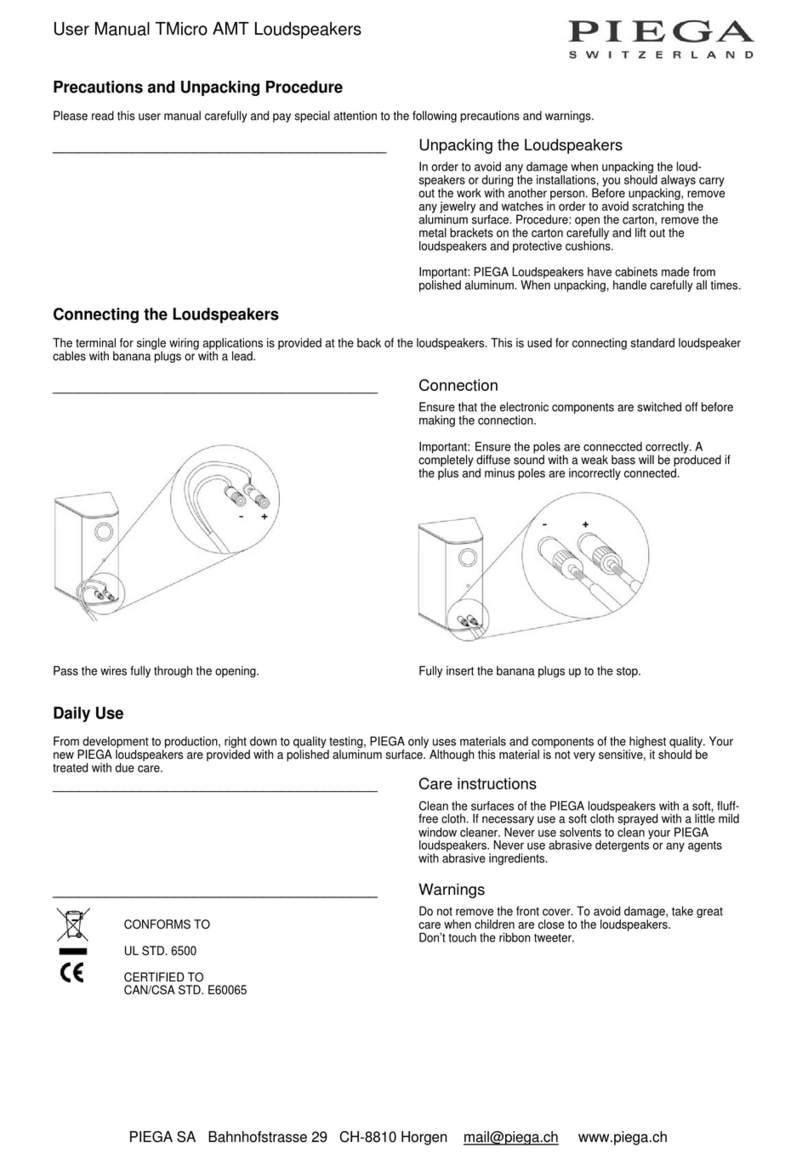 Piega TMicro AMT User manual Piega TMicro AMT User manual