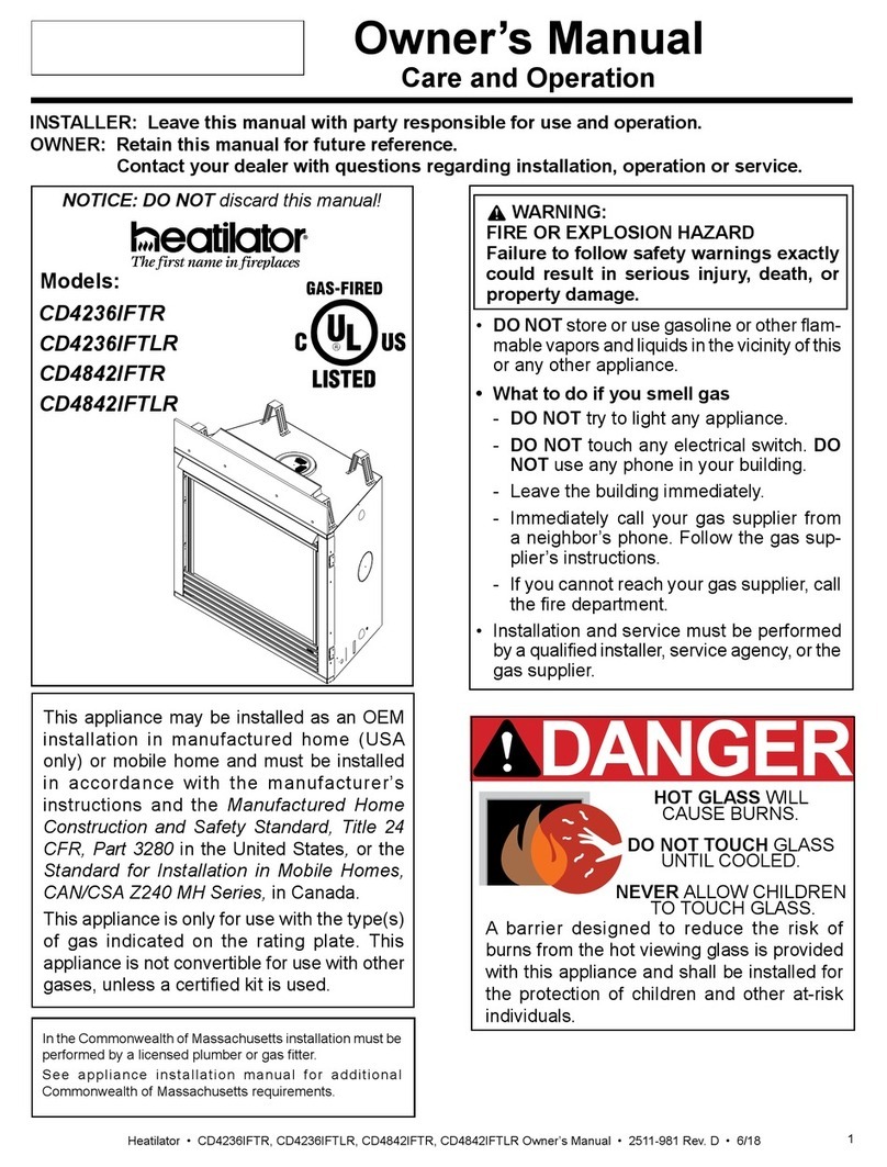 Heatilator CD4236IFTR User manual