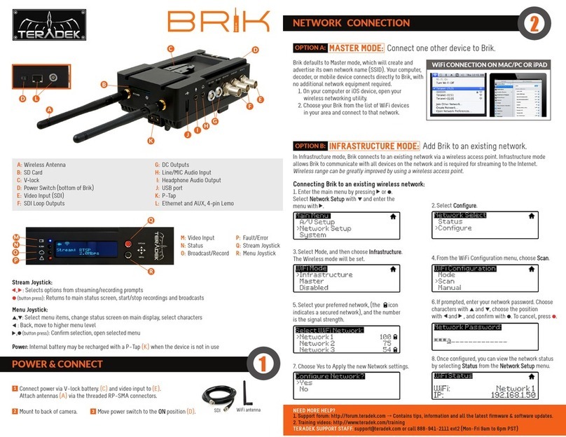 Teradek Brik quick start guide