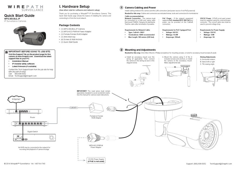 Wirepath Surveillance WPS-300-BUL-IP User manual Wirepath Surveillance WPS-300-BUL-IP User manual