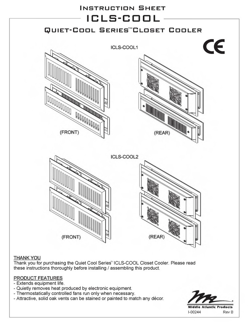 Middle Atlantic Products Quiet-Cool ICLS-COOL1 instruction sheet
