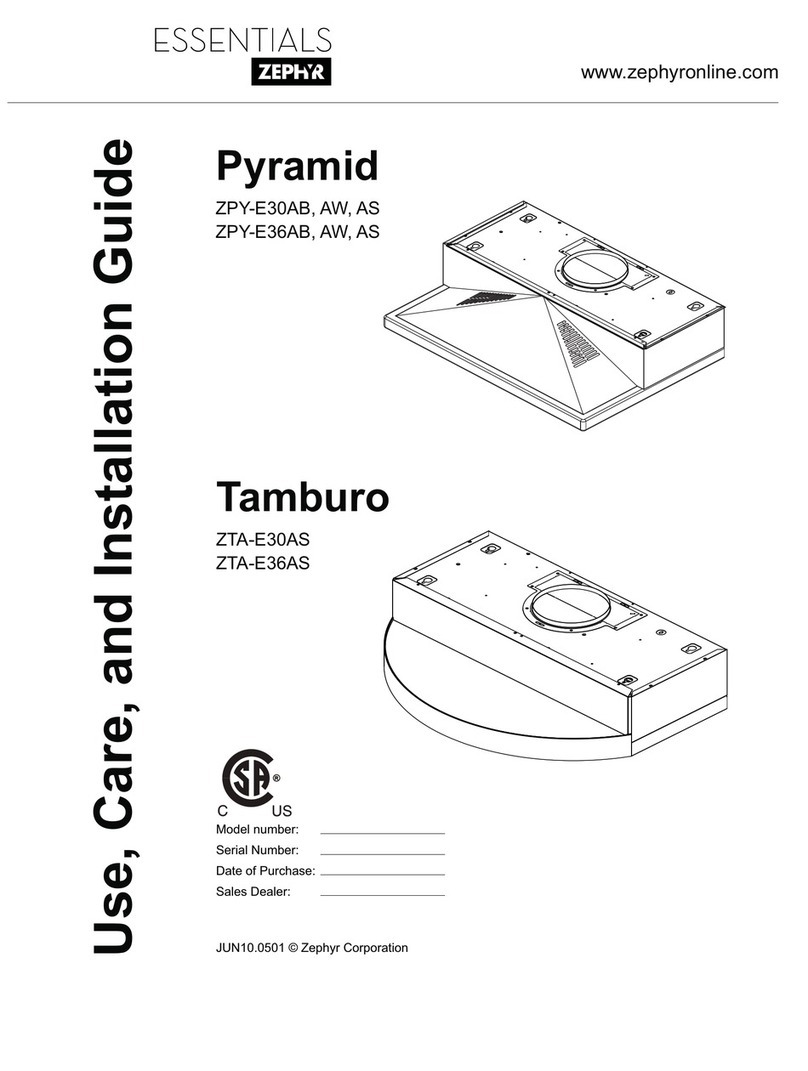 Zephyr ZPY-E30AS Installation guide