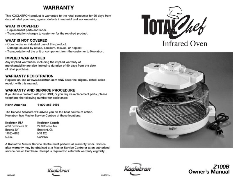 Koolatron Total Chef Z100B owner's manual