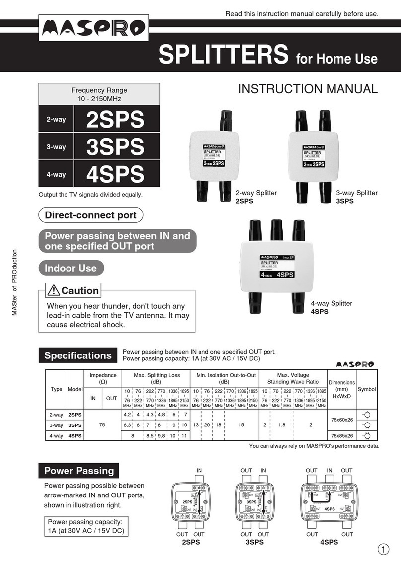 Maspro 2SPS instruction manual