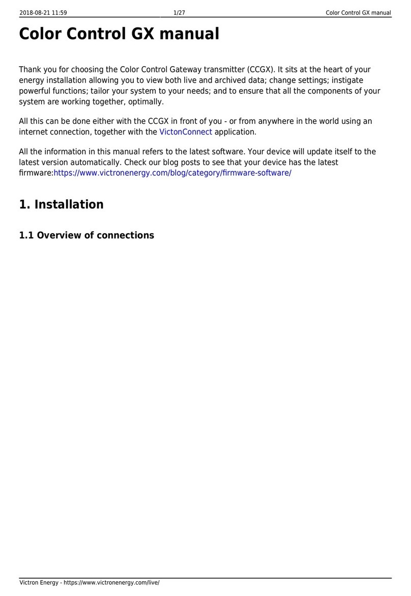 Victron energy CCGX User manual