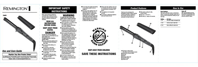 Remington T Studio CI96R1 User manual