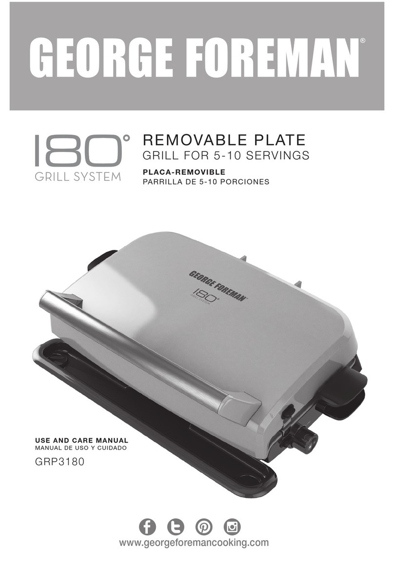 George Foreman GRP3180 use and care manual