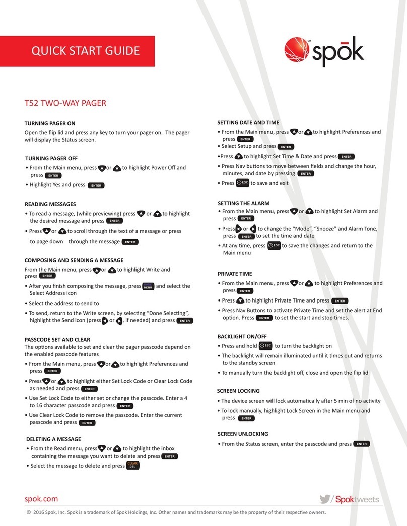spok T52 quick start guide