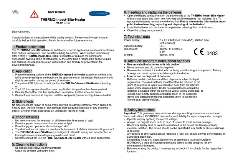 Isotronic 73190 user manual