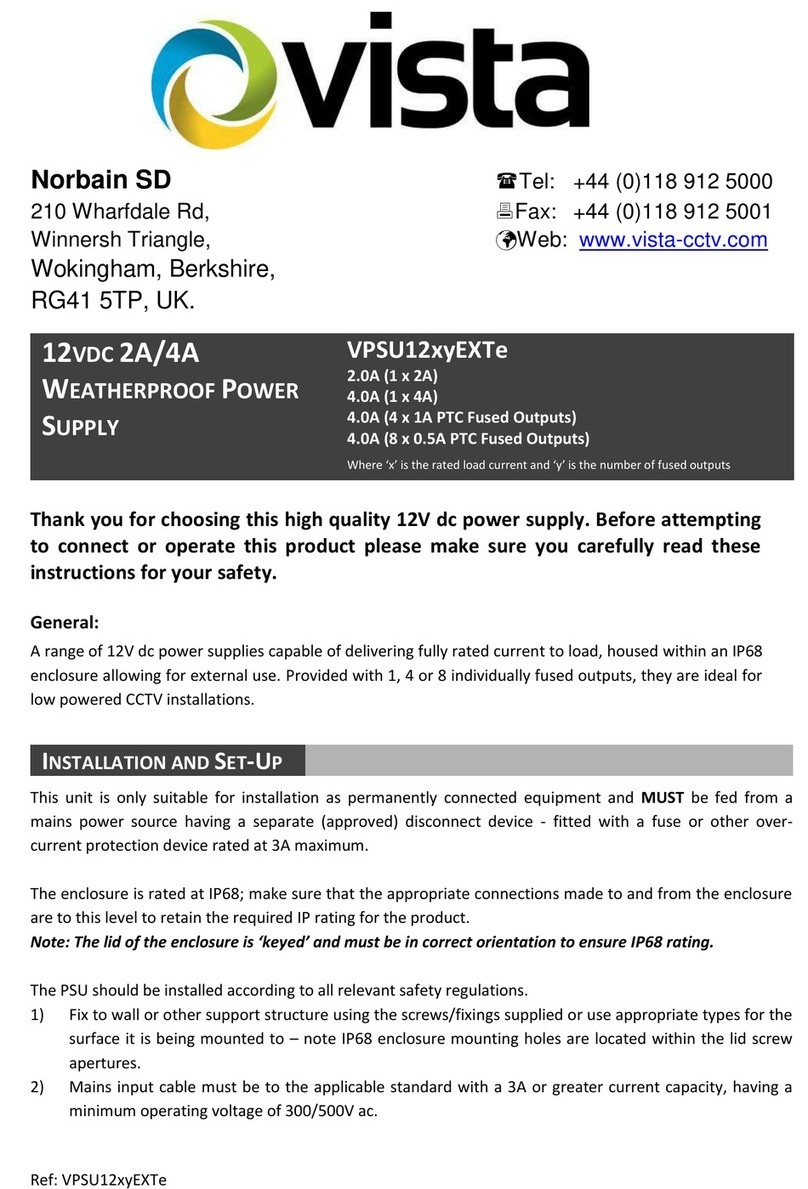 Vista VPSU1221EXTe manual
