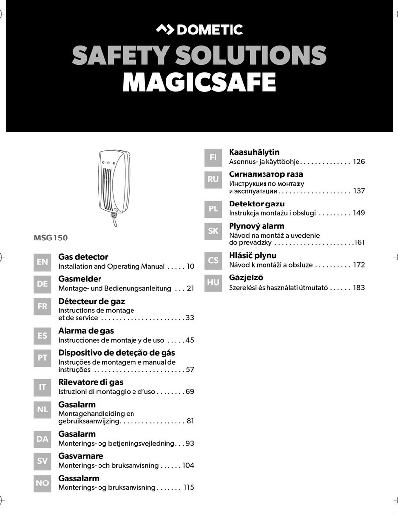 Dometic MagicSafe MSG150 Installation and operating manual Dometic MagicSafe MSG150 Installation and operating manual