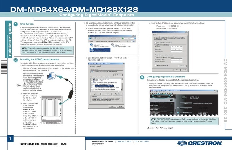 Crestron DigitalMedia DM-MD64X64 User manual