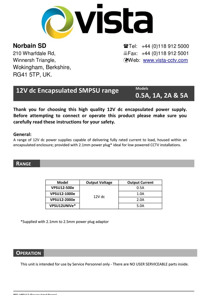 Vista VPSU12-500e User manual