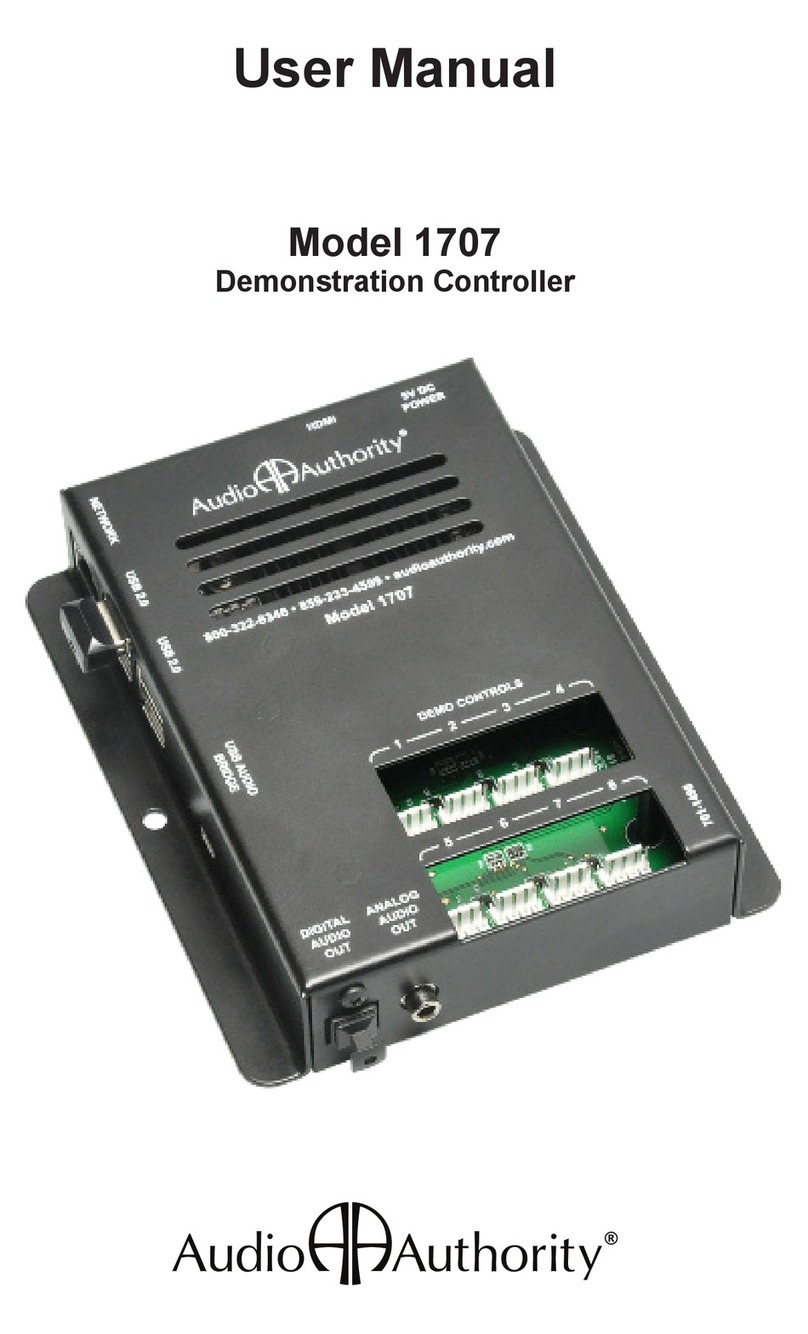Audio Authority 1707 User manual