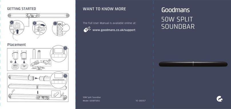 Goodmans GDSBT50SS User manual Goodmans GDSBT50SS User manual