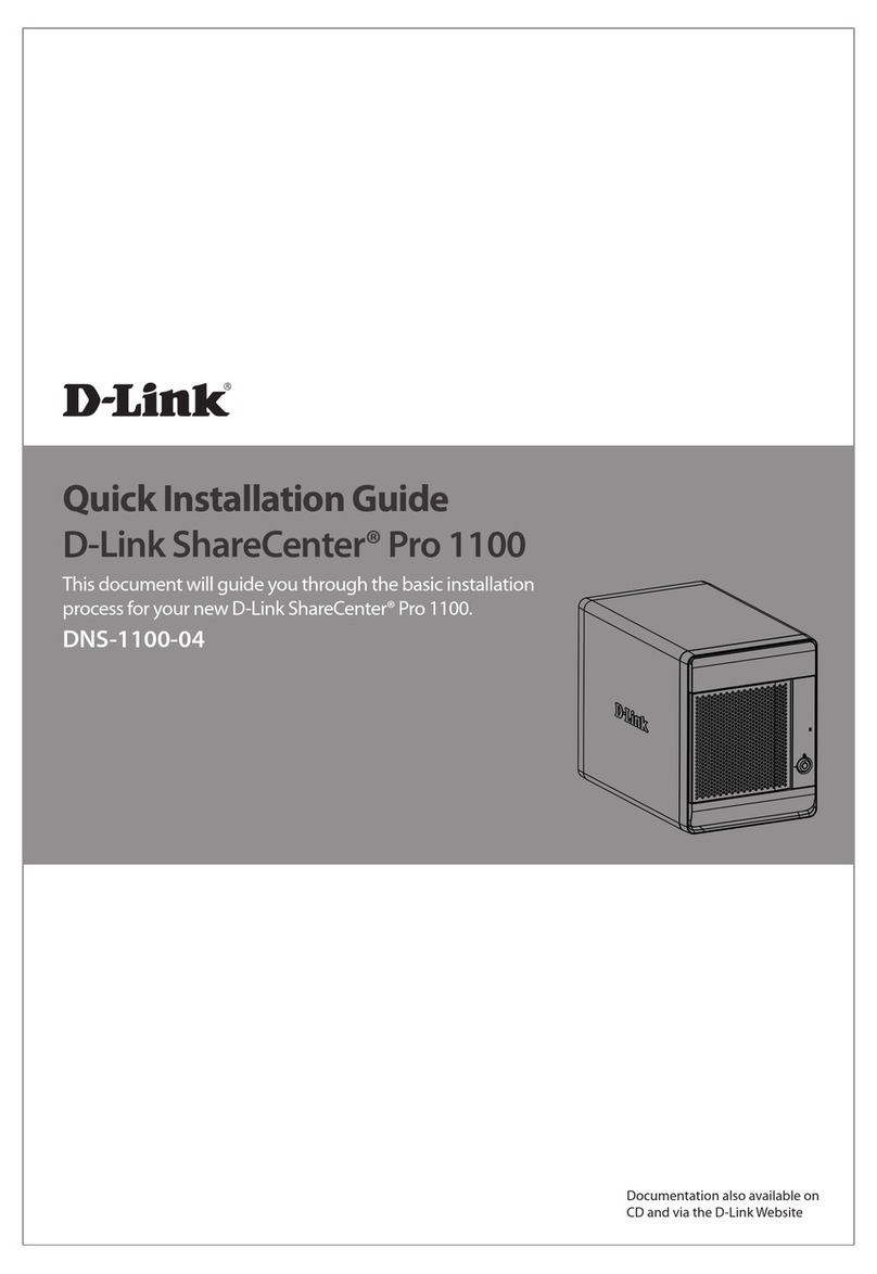 D-Link SHARECENTER PRO 1100 Quick installation guide D-Link SHARECENTER PRO 1100 Quick installation guide