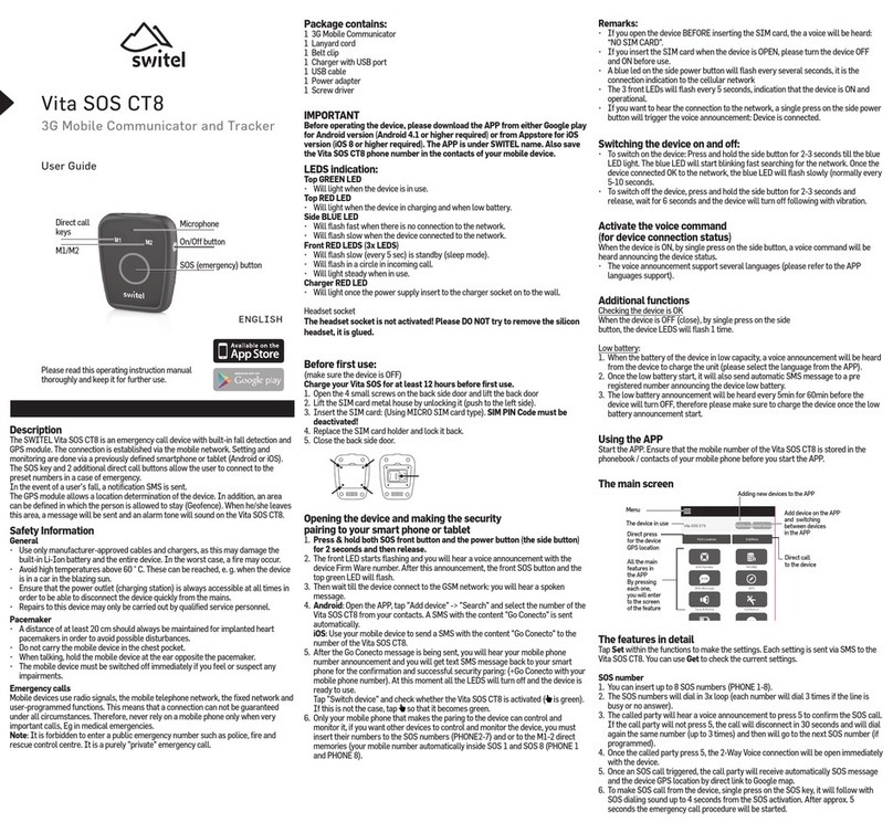 switel Vita SOS CT8 user guide