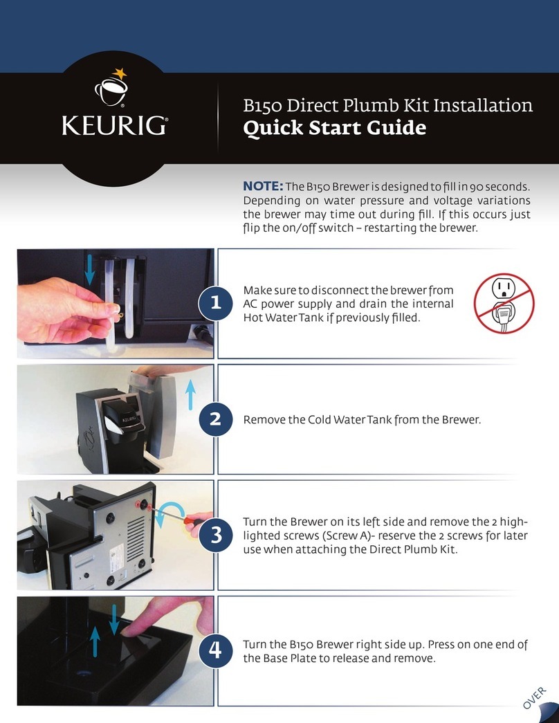 Keurig B150 Series quick start guide