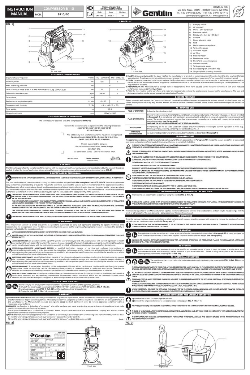 Genlilin B110/05 instruction manual