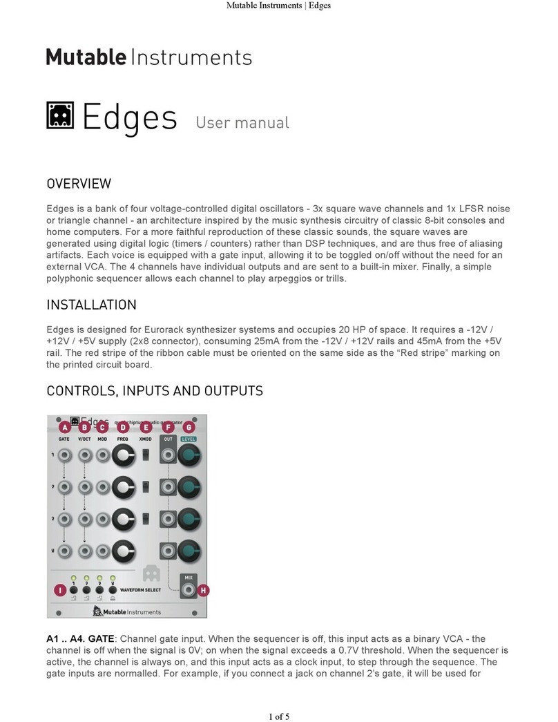 Mutable Instruments Edges user manual Mutable Instruments Edges user manual
