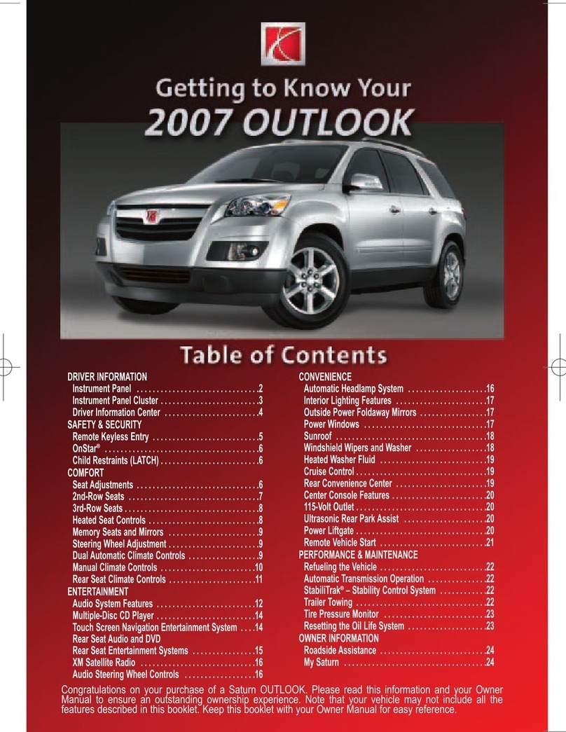 Saturn 2007 Outlook Assembly instructions