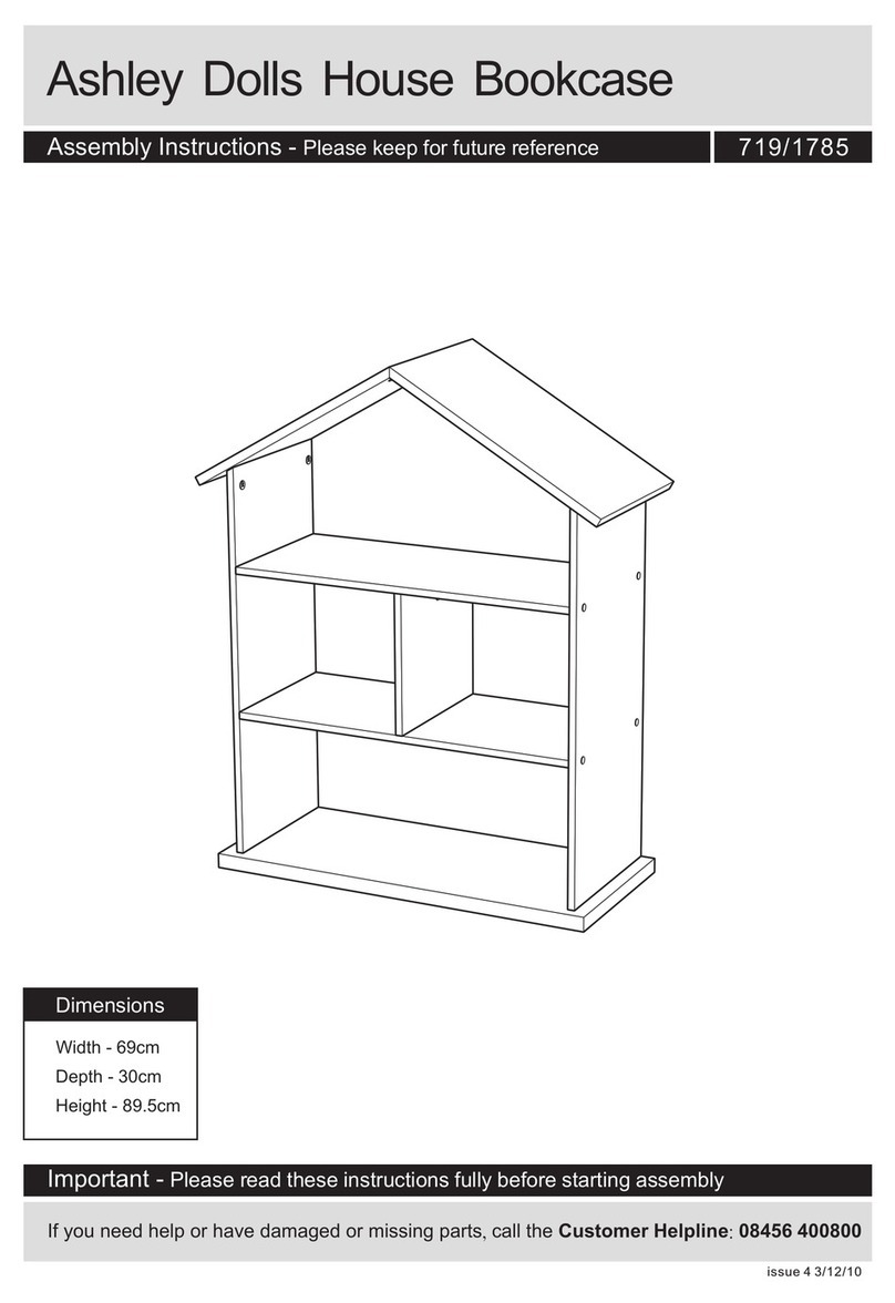Argos Ashley Dolls House Bookcase Assembly instructions
